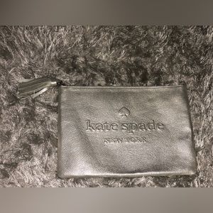 Brand New Silver Metallic Kate Spade ♠️ Clutch